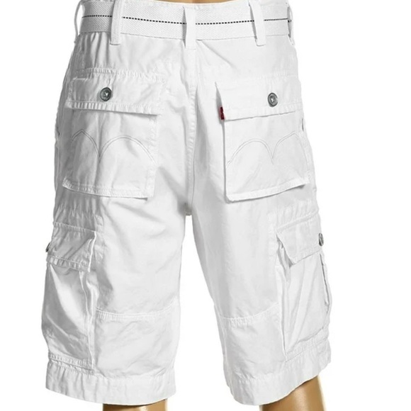 Levi's Classic White Cargo Shorts 100%Cotton Size 40 - Picture 11 of 11